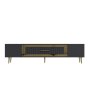 HANAH HOME TV polica Dekolp3 Anthracite Gold - slika 5