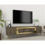 HANAH HOME TV polica Dekolp3 Walnut Gold - slika 2