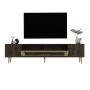 HANAH HOME TV polica Dekolp3 Walnut Gold - slika 4