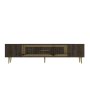HANAH HOME TV polica Dekolp3 Walnut Gold - slika 5