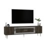 HANAH HOME TV polica Dekolp3 Walnut Silver - slika 3