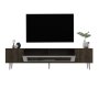 HANAH HOME TV polica Dekolp3 Walnut Silver - slika 4