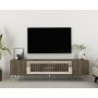 HANAH HOME TV polica Dekolp3 Walnut Silver - slika 1