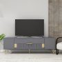 HANAH HOME TV polica Dekolp4 Anthracite Gold - slika 1