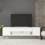 HANAH HOME TV polica Dekolp4 White Gold - slika 1
