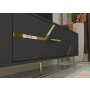HANAH HOME TV polica Dekolp5 Anthracite Gold - slika 3