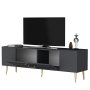 HANAH HOME TV polica Dekolp5 Anthracite Gold - slika 5