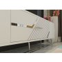 HANAH HOME TV polica Dekolp5 White Silver - slika 3