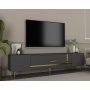 HANAH HOME TV polica Dekop1 Anthracite Gold - slika 2