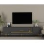 HANAH HOME TV polica Dekop1 Anthracite Gold - slika 1