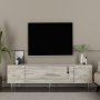 HANAH HOME TV polica Dekop1 Ephesus Marble Silver - slika 1