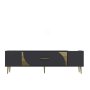 HANAH HOME TV polica Dekop2 Anthracite Gold - slika 5