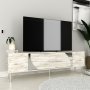 HANAH HOME TV polica Dekop2 Ephesus Marble Silver - slika 2