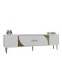 HANAH HOME TV polica Dekop2 White Gold - slika 3