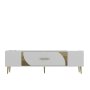 HANAH HOME TV polica Dekop2 White Gold - slika 5