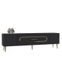 HANAH HOME TV polica Dekop3 Anthracite Gold - slika 3