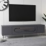 HANAH HOME TV polica Dekop3 Anthracite Silver - slika 2