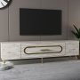 HANAH HOME TV polica Dekop3 Ephesus Marble Gold - slika 2