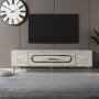 HANAH HOME TV polica Dekop3 Ephesus Marble Silver - slika 1