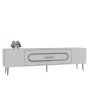 HANAH HOME TV polica Dekop3 White Silver - slika 3