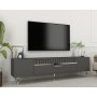 HANAH HOME TV polica Dekolp1 Anthracite Silver - slika 2
