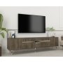 HANAH HOME TV polica Dekolp1 Walnut Silver - slika 2