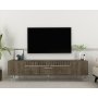 HANAH HOME TV polica Dekolp1 Walnut Silver - slika 1