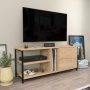 HANAH HOME TV polica Neola Black Oak - slika 2