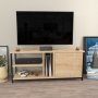HANAH HOME TV polica Neola Black Oak - slika 1