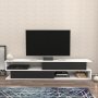 HANAH HOME TV polica Cortez White Anthracite - slika 1