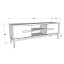 HANAH HOME TV polica Eslem Oak Black - slika 5