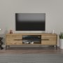 HANAH HOME TV polica Eslem Oak Black - slika 1