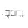 HANAH HOME TV polica Idil White - slika 5