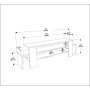 HANAH HOME TV polica Lenora White Walnut - slika 5