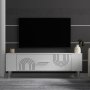 HANAH HOME TV polica Retrol2 White Silver - slika 1
