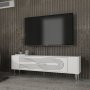 HANAH HOME TV polica Retrol3 White Silver - slika 2