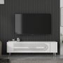 HANAH HOME TV polica Retrol3 White Silver - slika 1