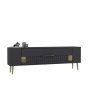 HANAH HOME TV polica Retrolp4 Anthracite Gold - slika 3