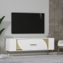 HANAH HOME TV polica Retrop2 White Gold - slika 2