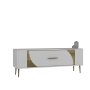 HANAH HOME TV polica Retrop2 White Gold - slika 3