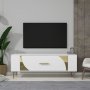 HANAH HOME TV polica Retrop2 White Gold - slika 1