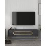 HANAH HOME TV polica Retrop3 Anthracite Gold - slika 1