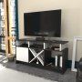 HANAH HOME TV polica Auburn Anthracite White - slika 3