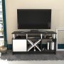 HANAH HOME TV polica Auburn Anthracite White - slika 1