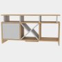 HANAH HOME TV polica Auburn Oak White - slika 4