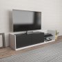 HANAH HOME TV polica Krog White Anthracite - slika 2
