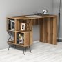 HANAH HOME Radni sto sa policom za knjige Extra Walnut - slika 3