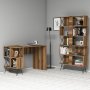HANAH HOME Radni sto sa policom za knjige Extra Walnut - slika 1