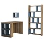 HANAH HOME Radni sto sa policom za knjige Box Walnut Chalcedony - slika 2