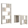 HANAH HOME Radni sto sa policom za knjige Lima White Marble - slika 2